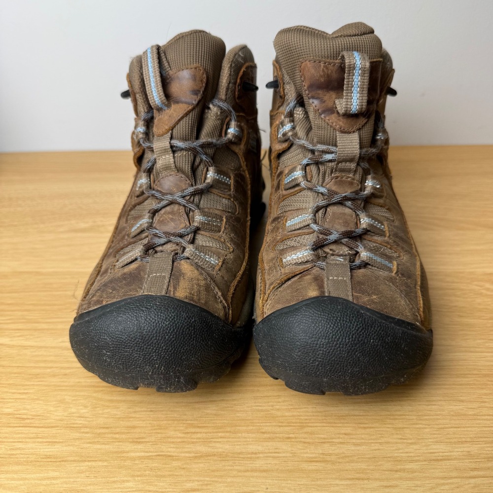 KEEN Targhee II Hiking Boots Womens 8.5 Brown Waterproof Leather Gorpcore Trail
